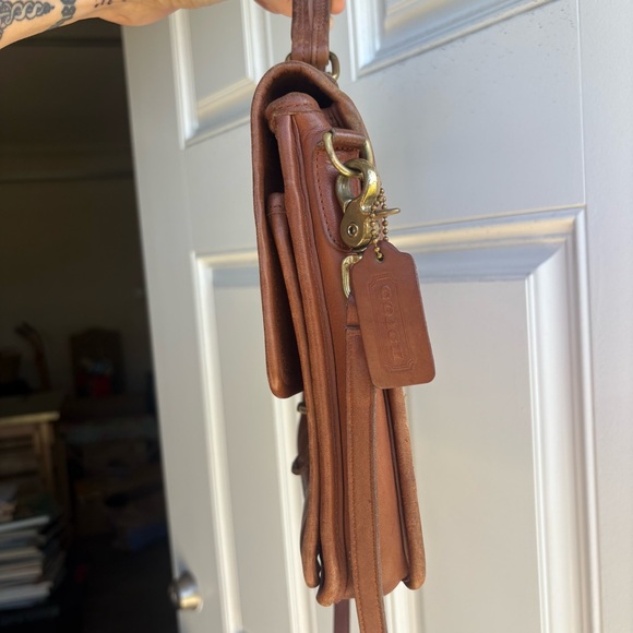 VTG Coach No. M5L-5130 brown leather messenger bag - Picture 6 of 7